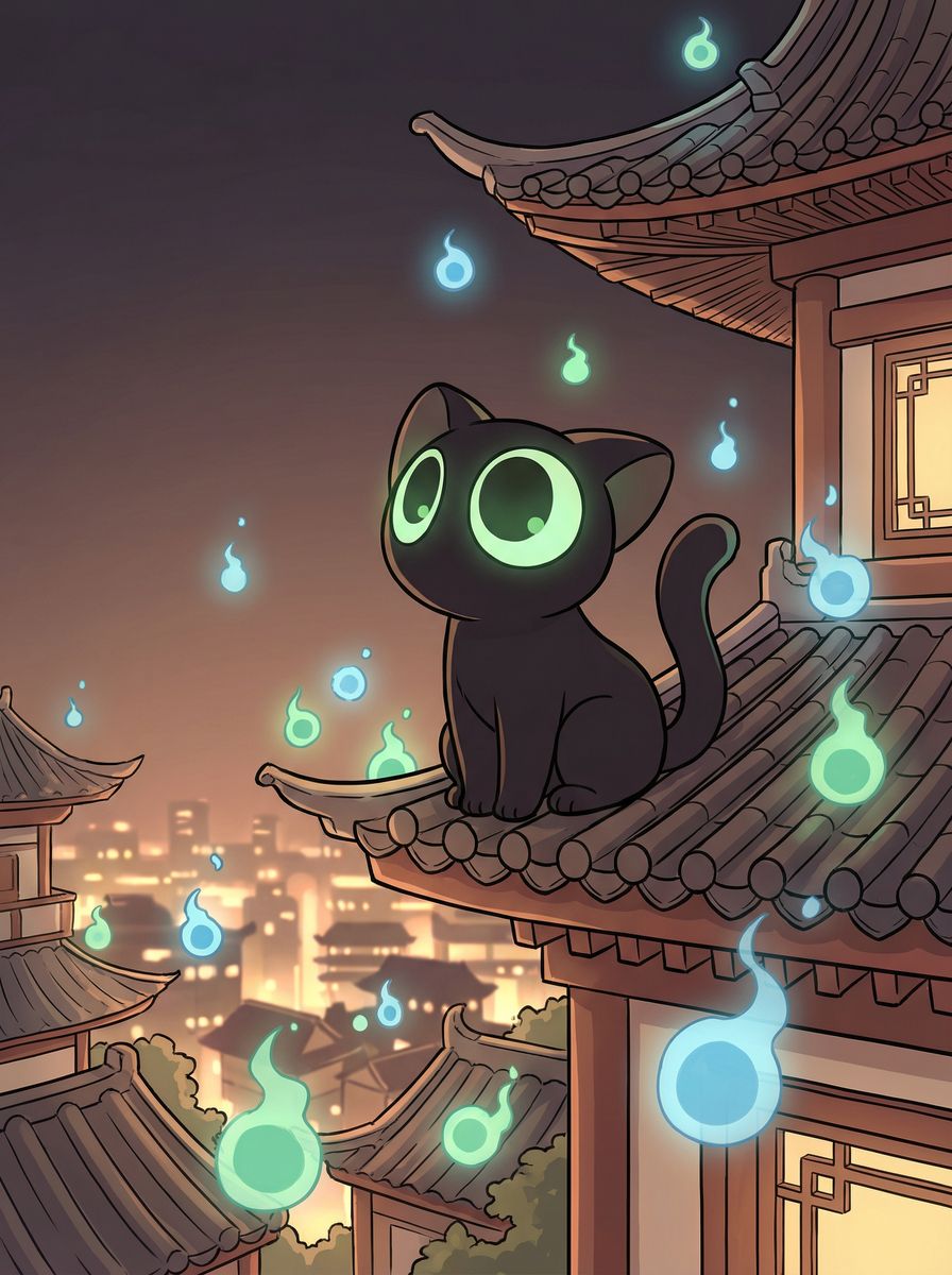 高清3D动漫动漫-灵猫夜行记原创动漫短片